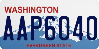 WA license plate AAP6040