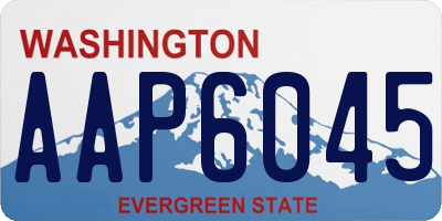 WA license plate AAP6045