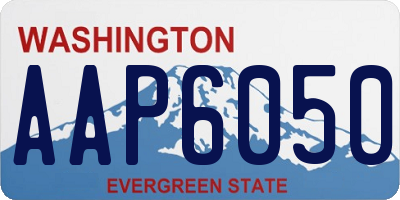 WA license plate AAP6050