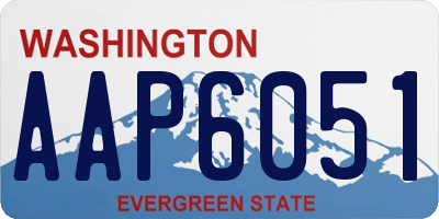 WA license plate AAP6051
