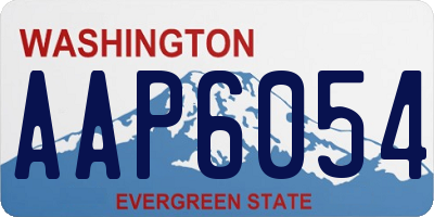 WA license plate AAP6054