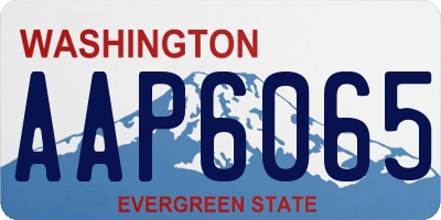 WA license plate AAP6065