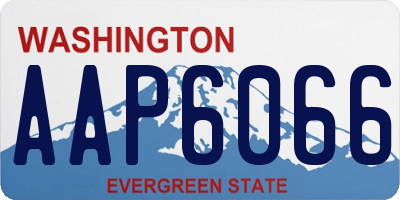 WA license plate AAP6066