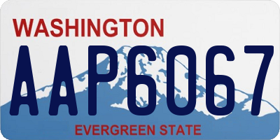 WA license plate AAP6067