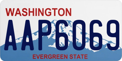 WA license plate AAP6069
