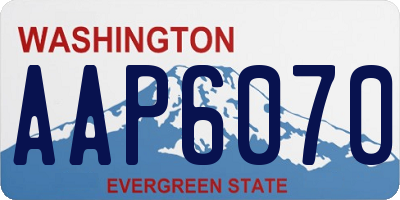 WA license plate AAP6070
