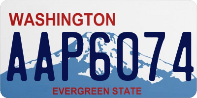 WA license plate AAP6074