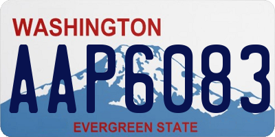 WA license plate AAP6083