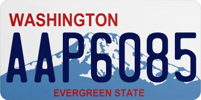 WA license plate AAP6085