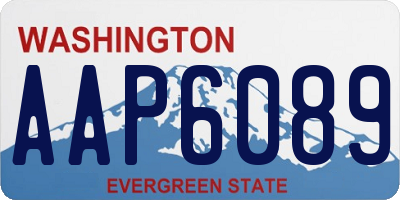 WA license plate AAP6089