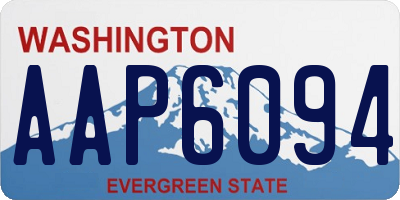 WA license plate AAP6094