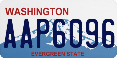 WA license plate AAP6096