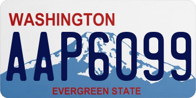 WA license plate AAP6099