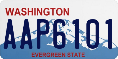 WA license plate AAP6101