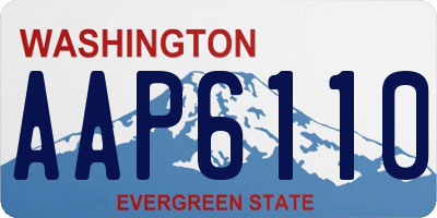 WA license plate AAP6110