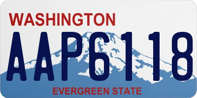 WA license plate AAP6118