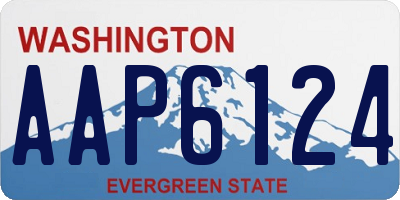 WA license plate AAP6124