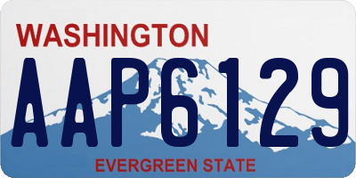 WA license plate AAP6129