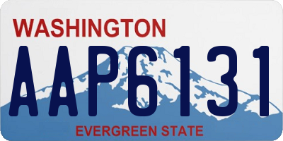 WA license plate AAP6131