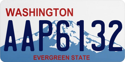 WA license plate AAP6132