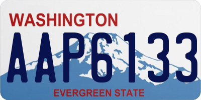 WA license plate AAP6133
