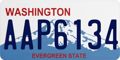 WA license plate AAP6134