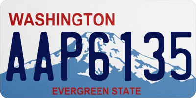 WA license plate AAP6135