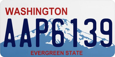 WA license plate AAP6139