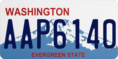 WA license plate AAP6140