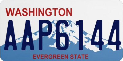 WA license plate AAP6144
