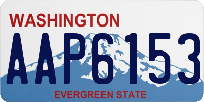 WA license plate AAP6153