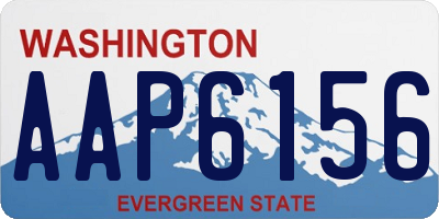 WA license plate AAP6156