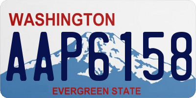 WA license plate AAP6158