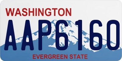 WA license plate AAP6160