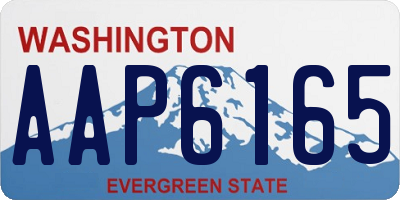 WA license plate AAP6165