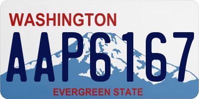 WA license plate AAP6167
