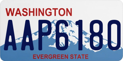 WA license plate AAP6180