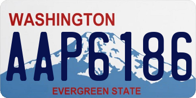 WA license plate AAP6186