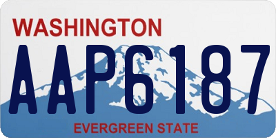 WA license plate AAP6187