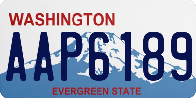 WA license plate AAP6189