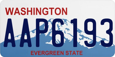 WA license plate AAP6193