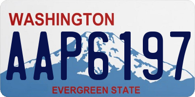 WA license plate AAP6197