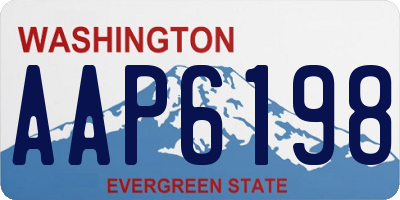 WA license plate AAP6198