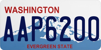 WA license plate AAP6200