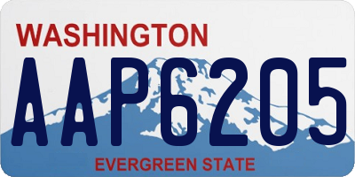 WA license plate AAP6205