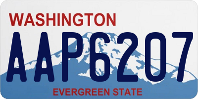 WA license plate AAP6207