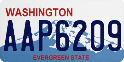 WA license plate AAP6209
