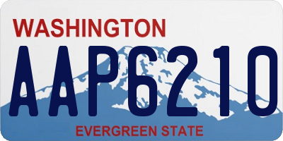 WA license plate AAP6210