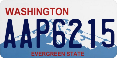WA license plate AAP6215