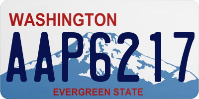 WA license plate AAP6217